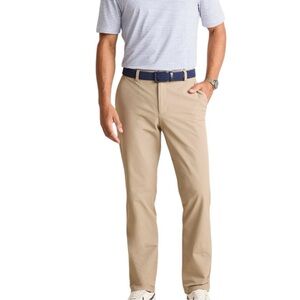 Vineyard Vines Khaki Performance On the Go Straight Leg Pants 34x30